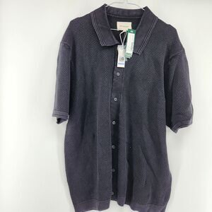 Mason Row Stitch Fix Men’s Black XL Textured Button Down Sweater NWT